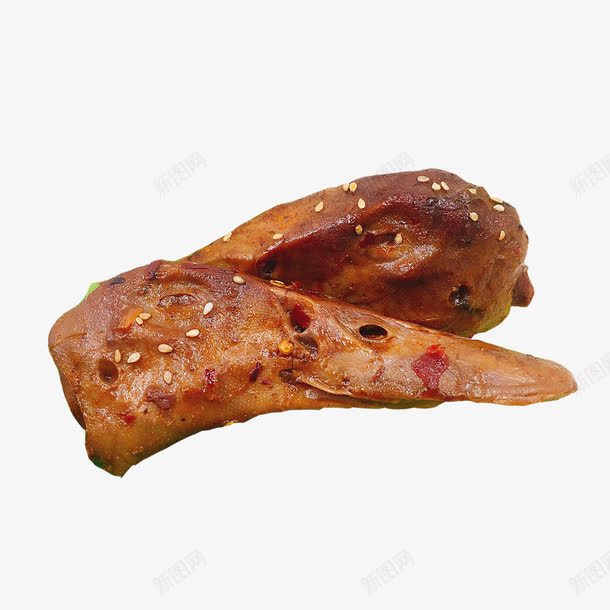 产品实物麻辣卤鸭头png免抠素材_88icon https://88icon.com 传统美食 卤味熟食 卤菜 卤鸭头 川菜 美食 酱鸭头 食物 餐饮美食 鸭头 麻辣