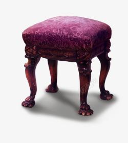 紫色欧式凳子素材