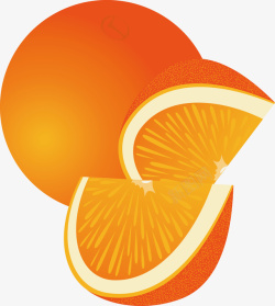 手绘橙子美味水果矢量图素材