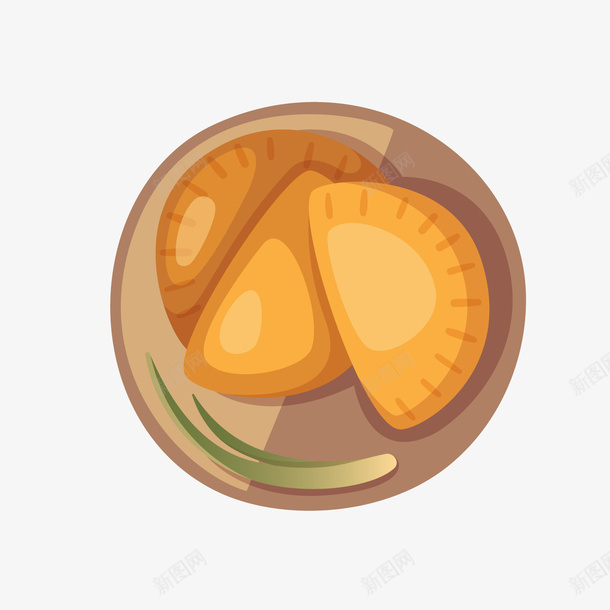 黄色卡通煎饺png免抠素材_88icon https://88icon.com 卡通饺子 煎饺 背景装饰 食物 黄色饺子