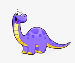 卡通紫色恐龙素材