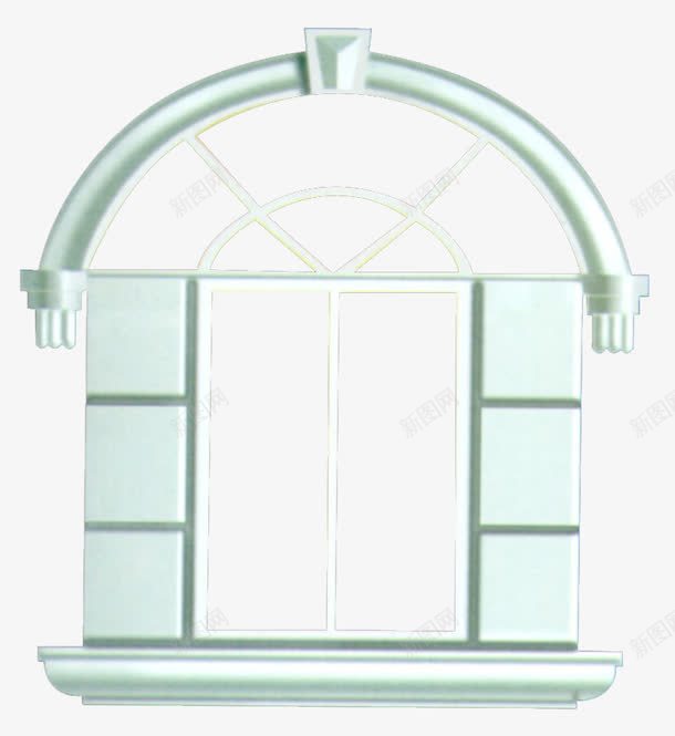 欧式窗户png免抠素材_88icon https://88icon.com 免抠图 方形 欧式 白色 石膏 窗 素材 雕花