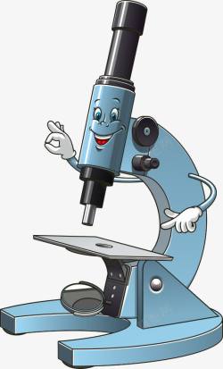 可爱卡通显微镜素材