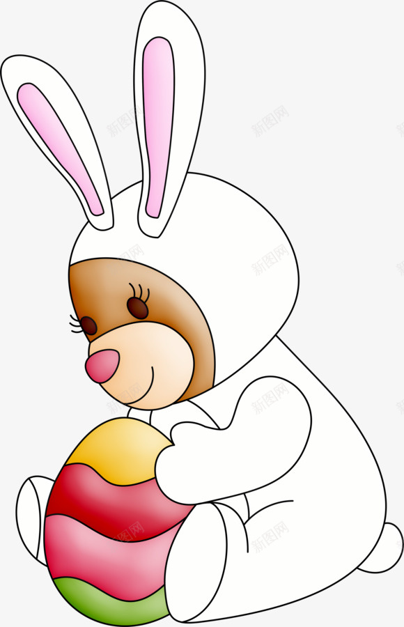 大白兔png免抠素材_88icon https://88icon.com 兔子 卡通动物 大白兔 彩蛋 白兔