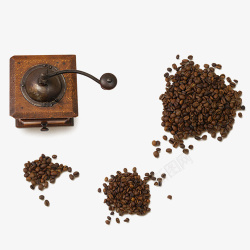 咖啡机免扣图深色质感装饰咖啡研磨装饰图高清图片