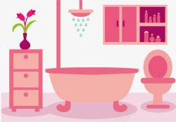 粉色浴室素材