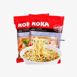 速食面新加坡KOKA可口黑椒蟹肉汤面高清图片