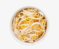 碗里的食材黄豆芽素材