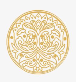 圆形花纹底纹素材