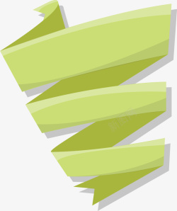 绿色螺旋彩带标题框矢量图素材