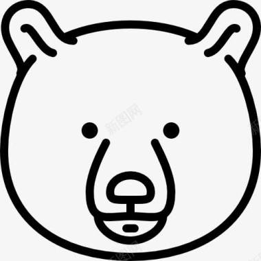 马戏团矢量BearHead图标图标