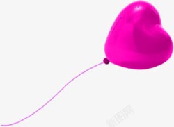 粉色爱心气球海报背景七夕情人节素材