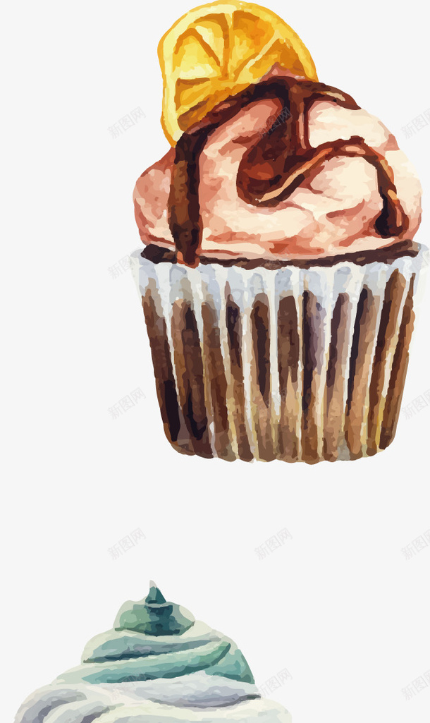 蛋糕冰淇淋矢量图ai免抠素材_88icon https://88icon.com 冰淇淋 图案 蛋糕 装饰 矢量图