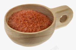 木碗调料木碗里的红盐高清图片