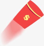 红色钱包美元标志素材