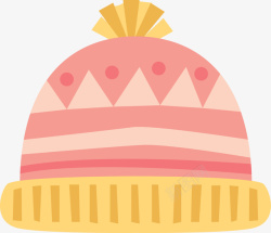 冬季卡通粉色帽子素材