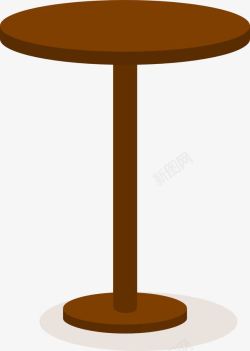 褐色圆桌素材