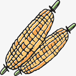 卡通玉米矢量图素材