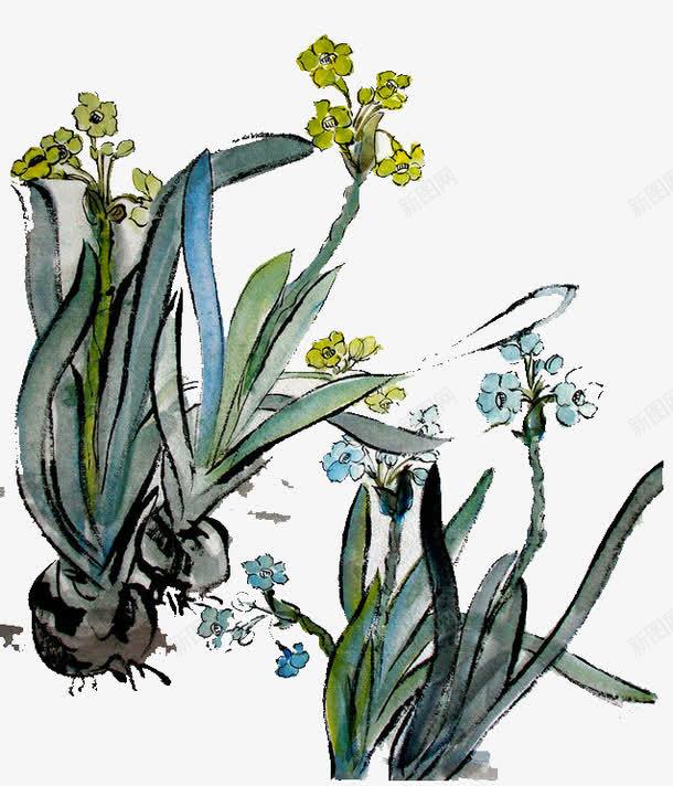 苗墨　水墨画 梅花 玉骨仙姿 青色背景 苗墨 水墨画 梅花 玉骨仙姿 青色背景 水墨画