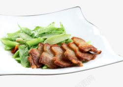 芥菜炒走油肉素材