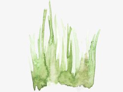 浅绿色手绘植物图案素材