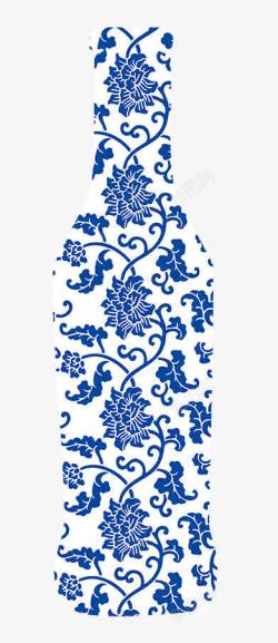中国风蓝色瓷器花纹素材