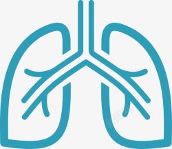 健康产业蓝色肺部高清图片