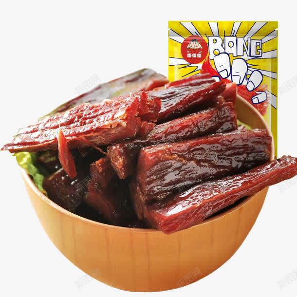 棒棒娃牛肉干png免抠素材_88icon https://88icon.com 一碗 产品实物 休闲小吃 零食