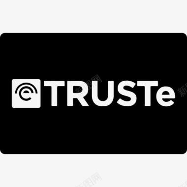 符号标识Truste支付卡的标志图标图标