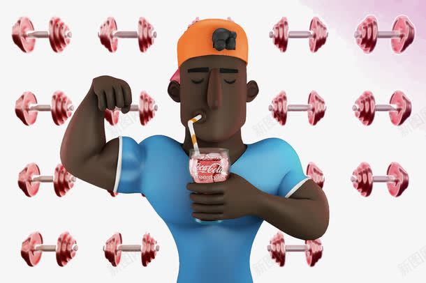 喝可乐的黑人png免抠素材_88icon https://88icon.com 健身背景 喝可乐的人 戴帽子的人 黑人