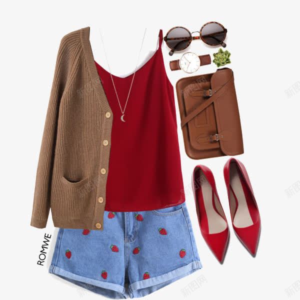 吊带和外套png免抠素材_88icon https://88icon.com 吊带 外套 服装搭配