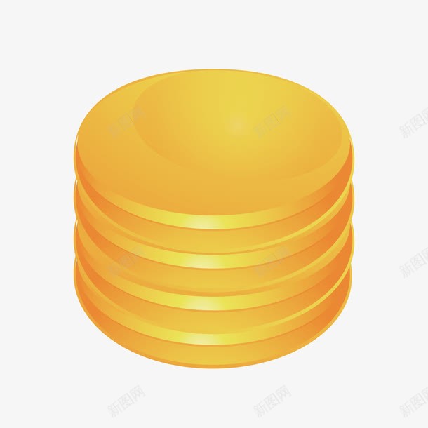 黄色柱形商务金币png免抠素材_88icon https://88icon.com 商务 圆形 柱形 渐变 财富 金币 黄色