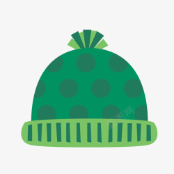 绿色毛线帽子素材