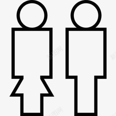 男女女人和男人图标图标