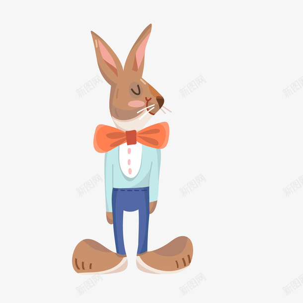 穿着衣服的小兔子png免抠素材_88icon https://88icon.com 卡通兔子 卡通动物 小兔子 着装的兔子 背景装饰