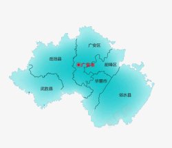 四川广安市地图素材