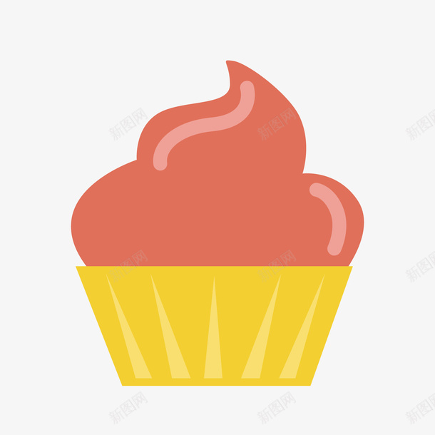 红色纸杯蛋糕png免抠素材_88icon https://88icon.com 卡通蛋糕 红色蛋糕 纸杯蛋糕 背景装饰 食物
