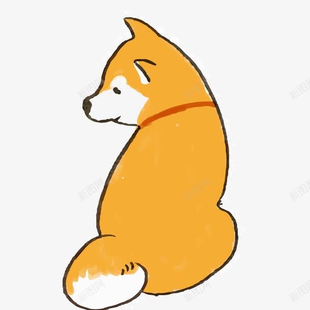 坐着的卡通萨摩耶犬png免抠素材_88icon https://88icon.com 动作 可爱的 后背 坐着 尾巴 毛发 萨摩耶犬