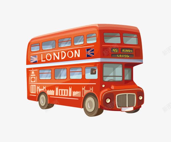 红色巴士png免抠素材_88icon https://88icon.com 伦敦 旅行 红色