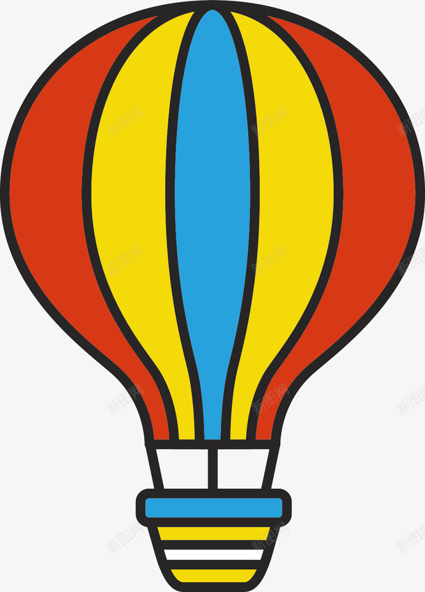 三色对称热气球矢量图eps免抠素材_88icon https://88icon.com 三色 三色热气球 对称 炫彩热气球 炫彩风格 矢量热气球 矢量图