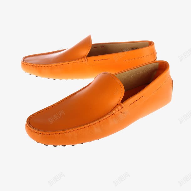 橙色鞋子png免抠素材_88icon https://88icon.com 产品实物 懒人鞋 橙色 豆豆鞋