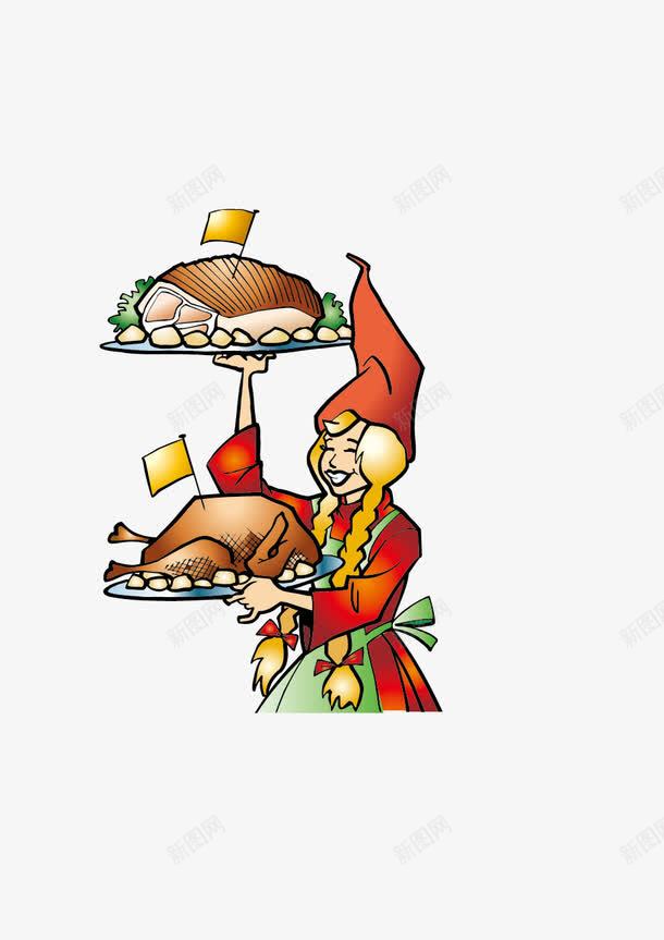 卡通烤鸡png免抠素材_88icon https://88icon.com 免费下载 卡通风格 食物 餐饮