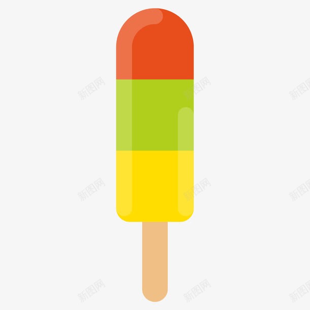 卡通彩色的雪糕png免抠素材_88icon https://88icon.com 冰棒 冰淇淋 卡通 甜食 雪糕 食物