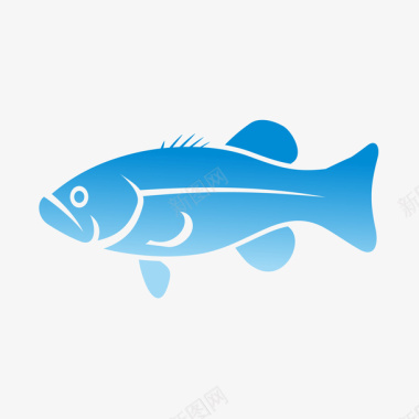图标光滑的鱼矢量图图标