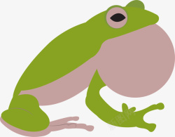 蛙鸣的卡通蛙素材