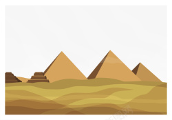 埃及金字塔旅游海报矢量图素材