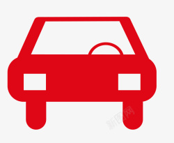 红色汽车简图素材