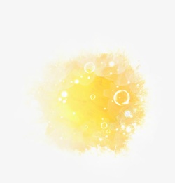 黄色水泡创意素材