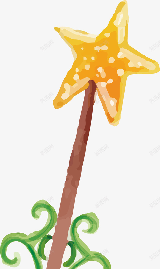 手绘星星指挥棒矢量图ai免抠素材_88icon https://88icon.com 创意 卡通 可爱 彩色图 手绘图 指挥棒 星星 简单 矢量图