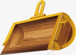 带锁的木箱盖工艺元素素材